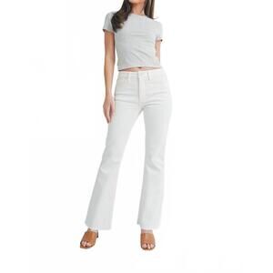NEW JBD. mid rise classic flare jeans in white
